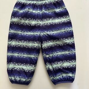 Patagonia Kids Reversablesnowpants- purple and green